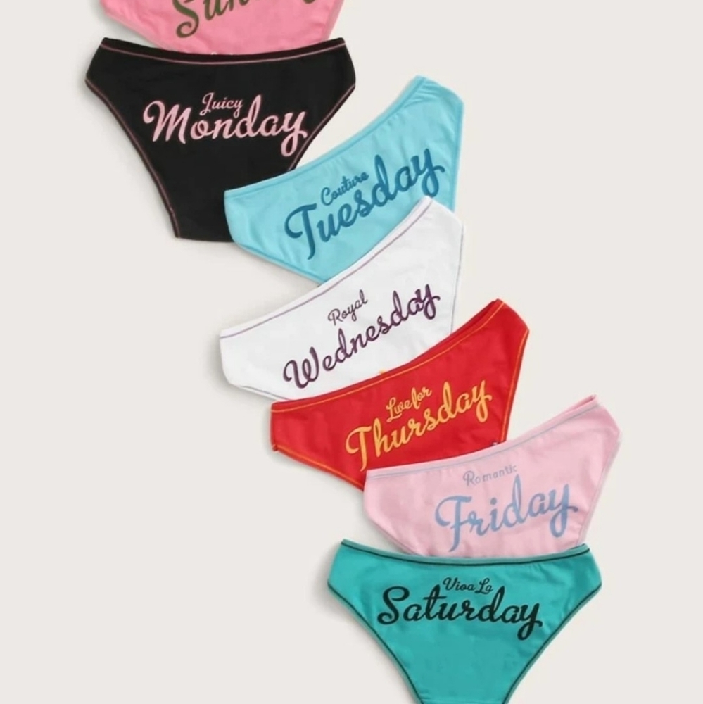Days of the Week Graphic Undies Panties XL